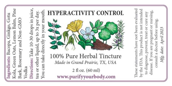 Hyperactivity Control Herbal Tincture