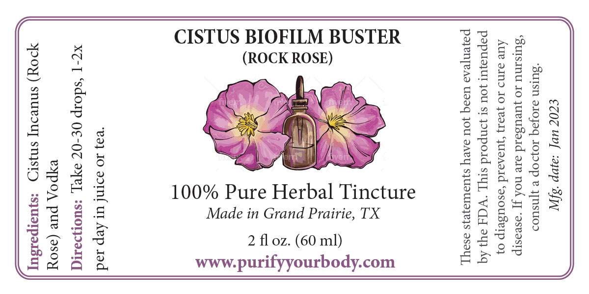 Cistus Biofilm Buster Herbal Tincture (Rock Rose)